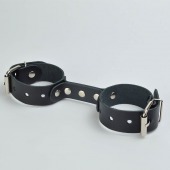 Черные кожаные наручники-фиксатор - Sitabella - купить с доставкой в Сызрани