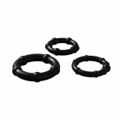 Набор из 3 черных эрекционных колец Babooom Ring Set - Adrien Lastic - в Сызрани купить с доставкой