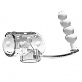 Прозрачная насадка на пенис и мошонку с анальным стимулятором Rilley - Baile - в Сызрани купить с доставкой
