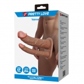 Реалистичная полая насадка на член для двойного проникновения Yairon - 17,5 см. - Baile - купить с доставкой в Сызрани