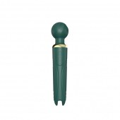 Зеленый двусторонний вибратор-wand Secwell - 22 см. - Secwell