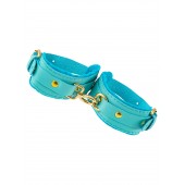 Голубые двуслойные кожаные оковы - Pecado - купить с доставкой в Сызрани