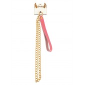 Розовый кожаный поводок с карабином для ошейника - 80 см. - Pecado - купить с доставкой в Сызрани