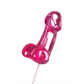 Розовый леденец в форме члена со вкусом айриш крим - 80 гр. - Sosuчki - купить с доставкой в Сызрани