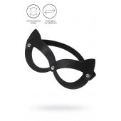 Черная открытая маска с ушками кошки - Pecado - купить с доставкой в Сызрани