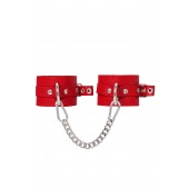 Красные мягкие кожаные оковы с люверсами - Pecado - купить с доставкой в Сызрани