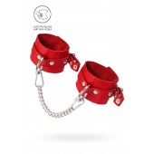Красные мягкие кожаные оковы с люверсами - Pecado - купить с доставкой в Сызрани