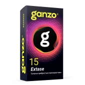 Презервативы анатомической формы с точечной и ребристой структурой Ganzo Extase - 15 шт. - Ganzo - купить с доставкой в Сызрани