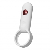 Белое эрекционное виброкольцо с пультом ДУ - Youvic - в Сызрани купить с доставкой