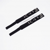 Черные кожаные оковы с регулируемыми ремешками - Crazy Handmade - купить с доставкой в Сызрани