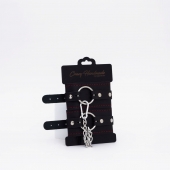 Черно-красные кожаные оковы - Crazy Handmade - купить с доставкой в Сызрани