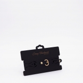 Черный кожаный ошейник с золотистой фурнитурой - Crazy Handmade - купить с доставкой в Сызрани