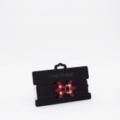 Черный ошейник с красным декором и строчкой - Crazy Handmade - купить с доставкой в Сызрани