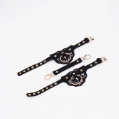 Черные оковы с золотистой фурнитурой - Crazy Handmade - купить с доставкой в Сызрани