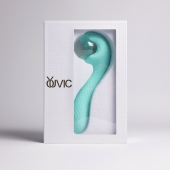 Бирюзовый вибромассажёр с деликатными токами - Youvic - купить с доставкой в Сызрани