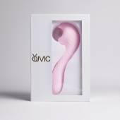 Розовый вибромассажёр с деликатными токами - Youvic - купить с доставкой в Сызрани