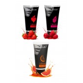 Набор из 3 съедобных лубрикантов JUJU (клубника, малина, грейпфрут) - JuJu - купить с доставкой в Сызрани