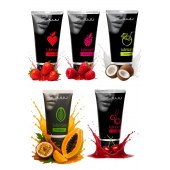 Набор из 5 съедобных лубрикантов JUJU (клубника, малина, тропические фрукты, вишня, кокос) - JuJu - купить с доставкой в Сызрани