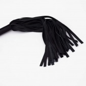 Черный кожаный флоггер - 45 см. - Crazy Handmade - купить с доставкой в Сызрани