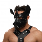Черная кожаная маска «Собака» - Crazy Handmade - купить с доставкой в Сызрани
