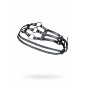 Черный кожаный пояс с кольцами - Pecado - купить с доставкой в Сызрани