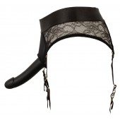 Черный женский страпон Strap-on Set: трусики и насадка - Orion - купить с доставкой в Сызрани