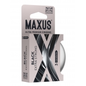 Черные утолщенные презервативы MAXUS Extra Strong с железным кейсом - 3 шт. - Maxus - купить с доставкой в Сызрани