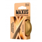 Точечные презервативы MAXUS 2000 Amazing Dots с железным кейсом - 3 шт. - Maxus - купить с доставкой в Сызрани