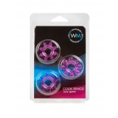 Набор из 3 лиловых эрекционных колец различной формы - Erowoman-Eroman - в Сызрани купить с доставкой