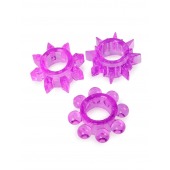 Набор из 3 лиловых эрекционных колец различной формы - Erowoman-Eroman - в Сызрани купить с доставкой