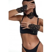 Фигурный набор для БДСМ-игр с узорами и золотистой фурнитурой - Crazy Handmade - купить с доставкой в Сызрани