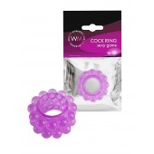 Лиловое эрекционное кольцо с 2 рядами стимулирующих шариков - Erowoman-Eroman - в Сызрани купить с доставкой