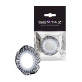 Эластичное эрекционное колечко с черными «ресничками» - Sextaz - в Сызрани купить с доставкой