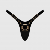 Черный пояс для фиксации насадок Strap-On-Me Leatherette Harness Fabulous - Strap-on-me - купить с доставкой в Сызрани