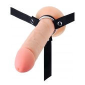 Мужской полый страпон на регулируемых ремешках - 22 см. - Sex Expert - купить с доставкой в Сызрани