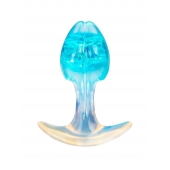 Голубоватая анальная пробка - 8,2 см. - AnaLove