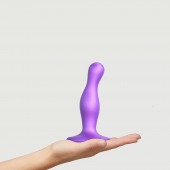 Фиолетовая насадка Strap-On-Me Dildo Plug Curvy size S - Strap-on-me - купить с доставкой в Сызрани