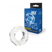 Прозрачное эрекционное кольцо в форме гайки - Sex Expert - в Сызрани купить с доставкой
