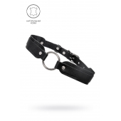 Черный кожаный чокер-ошейник со скруглёнными углами - Pecado - купить с доставкой в Сызрани