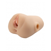 Телесный мастурбатор с вибрацией Double Pounder Vibrating Squeeze Stroker - Pipedream - в Сызрани купить с доставкой