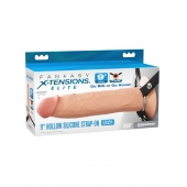 Телесный пустотелый фаллопротез 9’’ Hollow Silicone Strap-On - 24,1 см. - Pipedream - купить с доставкой в Сызрани