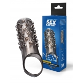Дымчатая насадка на пенис с выпуклостями - 12 см. - Sex Expert - в Сызрани купить с доставкой