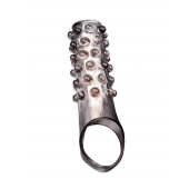 Дымчатая насадка на пенис с выпуклостями - 11 см. - Sex Expert - в Сызрани купить с доставкой