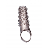 Дымчатая насадка на пенис с шипами и выпуклостями - 12 см. - Sex Expert - в Сызрани купить с доставкой