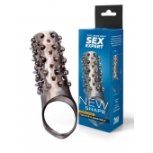 Дымчатая насадка на пенис с шипами и выпуклостями - 12,5 см. - Sex Expert - в Сызрани купить с доставкой