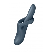 Серый вибратор-ротатор с функцией нагрева Heat Flex 4 - 23 см. - Satisfyer