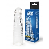Прозрачная закрытая насадка на член - 15 см. - Sex Expert - в Сызрани купить с доставкой