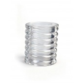 Прозрачная сквозная насадка на пенис с ребрышками - Sex Expert - в Сызрани купить с доставкой