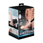 Телесный полый страпон с вибрацией Erection Agents - 24,1 см. - NMC - купить с доставкой в Сызрани