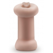 Телесный люминесцентный двусторонний мастурбатор Tasha - Blush Novelties - в Сызрани купить с доставкой